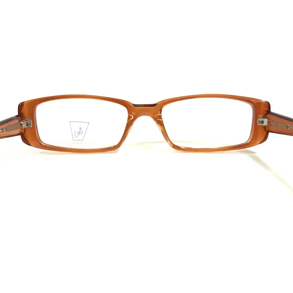 Capri Eyeglasses Frames U-14 BROWN Clear Rectangular Full Rim 48-18-140